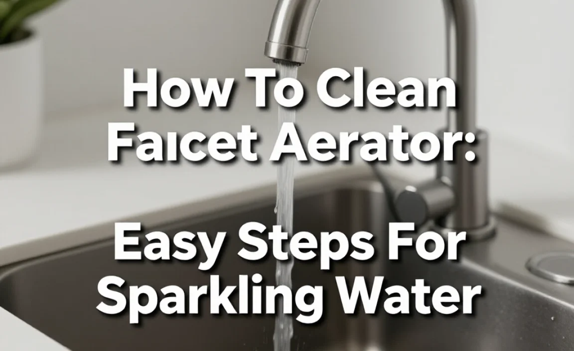 How To Clean Faucet Aerator: Easy Steps For Sparkling Water