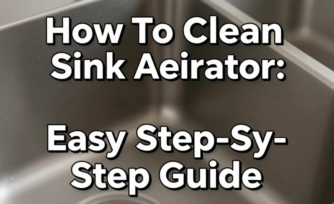 How To Clean Sink Aerator: Easy Step-By-Step Guide