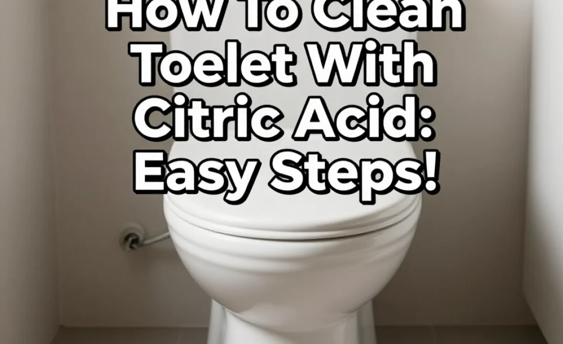 How To Clean Toilet With Citric Acid: Easy Steps!