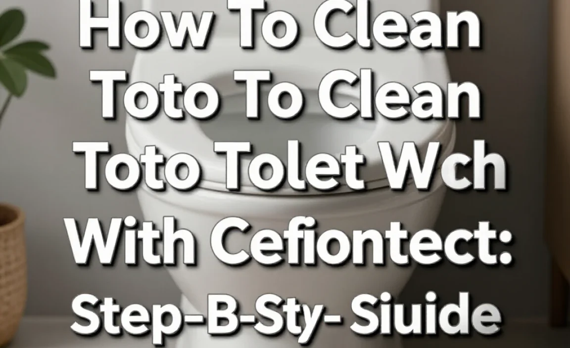 How To Clean Toto Toilet With Cefiontect: Step-By-Step Guide