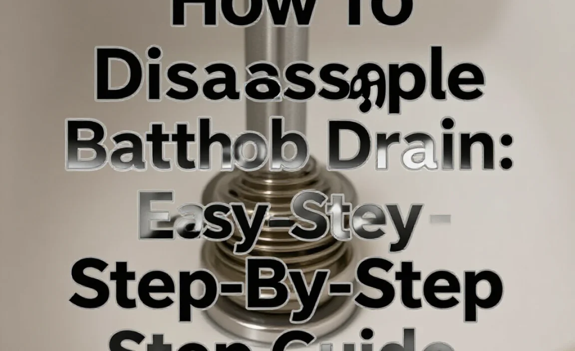 How To Disassemble Bathtub Drain: Easy Step-By-Step Guide