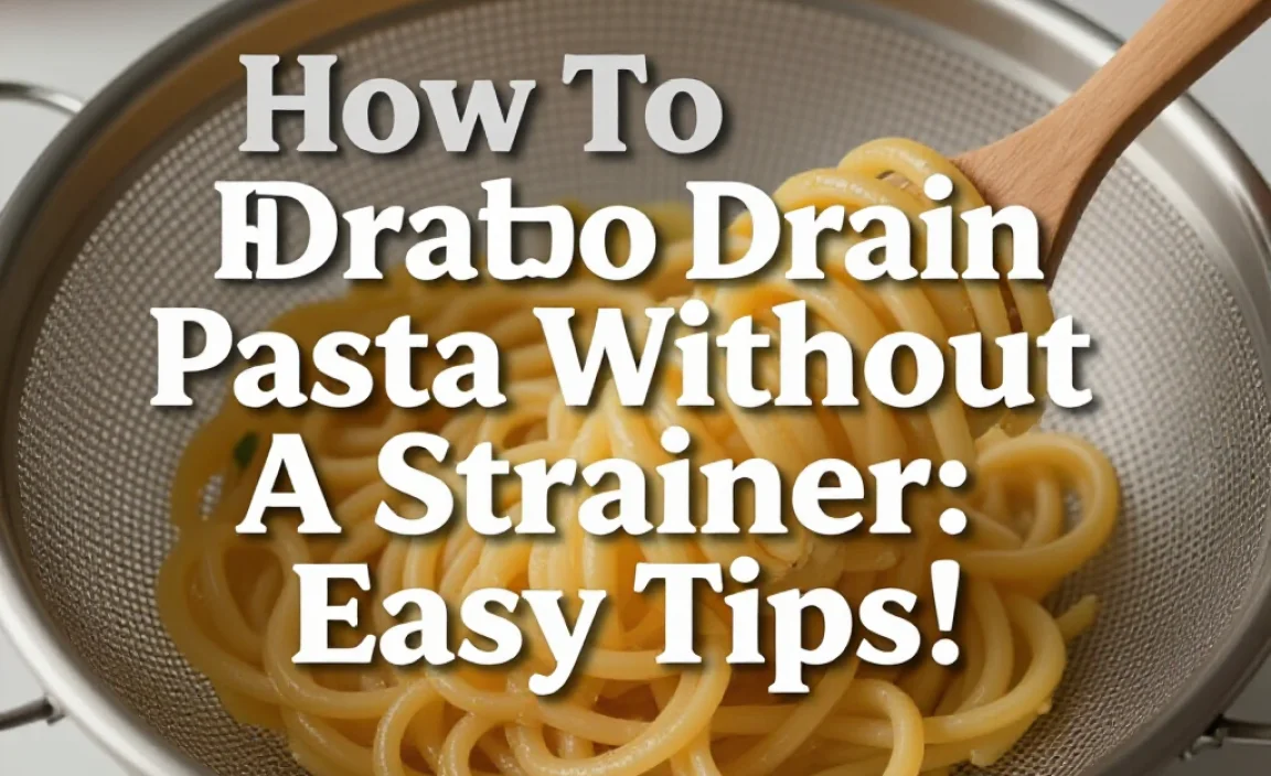 How To Drain Pasta Without A Strainer: Easy Tips!