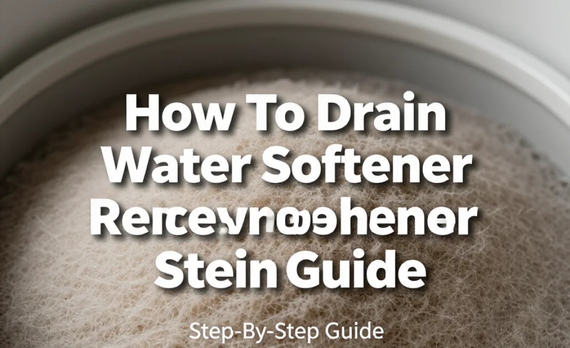 How To Drain Water Softener Resin Tank: Step-By-Step Guide