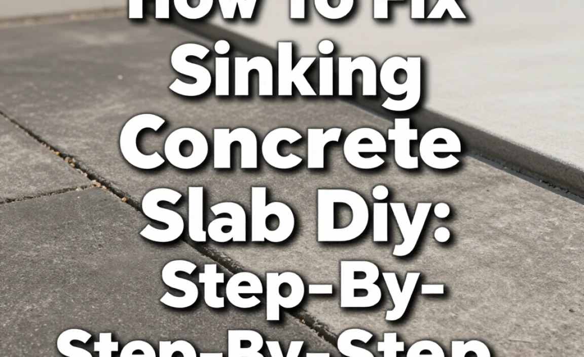 How To Fix Sinking Concrete Slab Diy: Step-By-Step Guide
