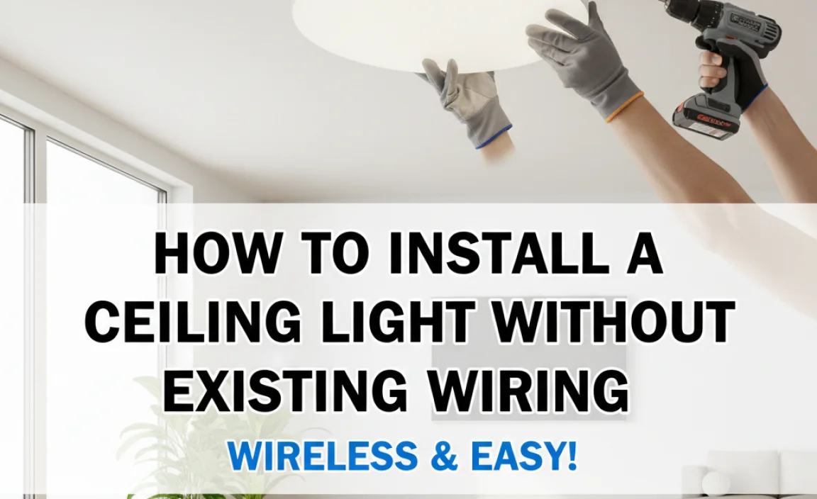 How To Install A Ceiling Light Without Existing Wiring