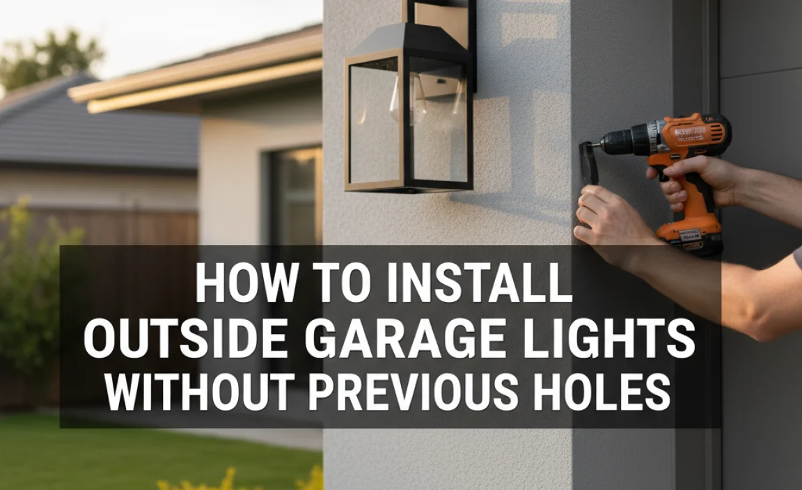 How To Install Outside Garage Lights Without Previous Holes