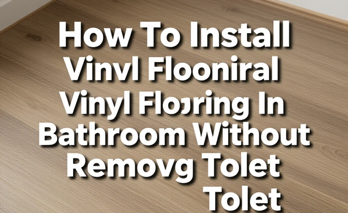 How To Install Vinyl Flooring In Bathroom Without Removing Toilet
