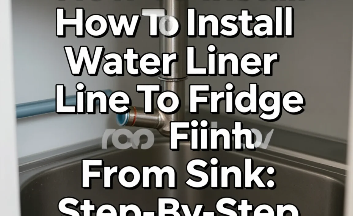 How To Install Water Line To Fridge From Sink: Step-By-Step