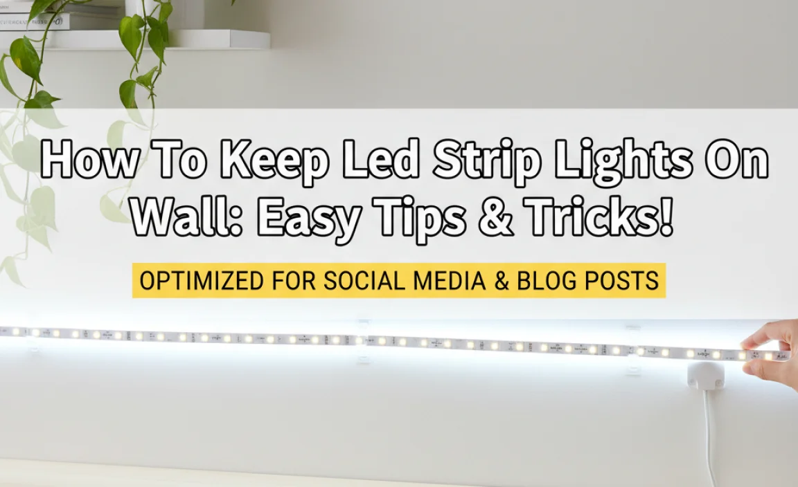 How To Keep Led Strip Lights On Wall: Easy Tips & Tricks!