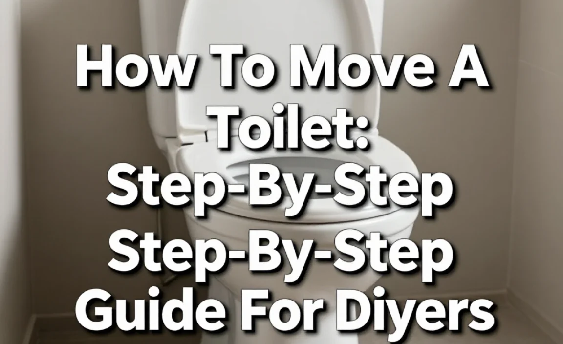 How To Move A Toilet: Step-By-Step Guide For Diyers