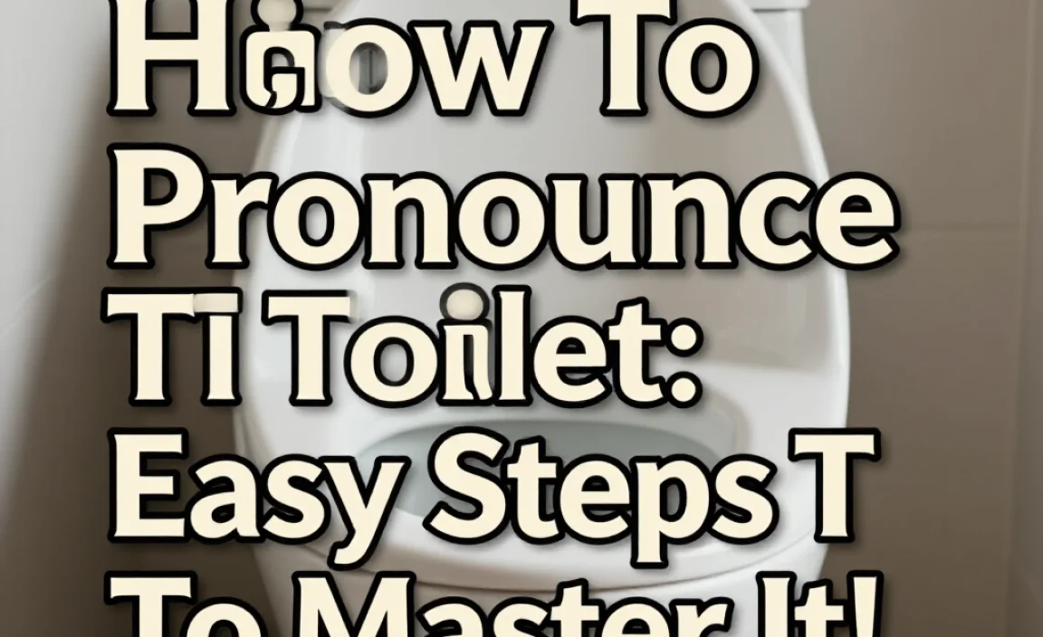 How To Pronounce Toilet: Easy Steps To Master It!