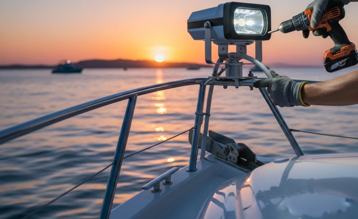 How to Properly Install a Boat Spotlight