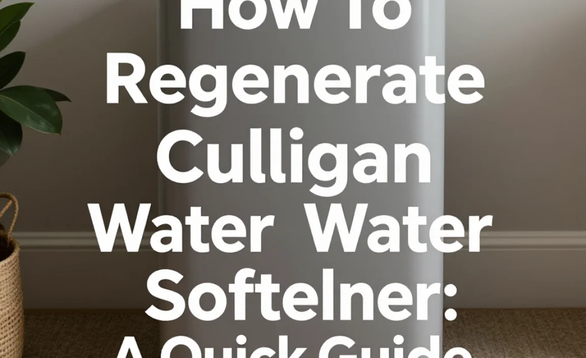 How To Regenerate Culligan Water Softener: A Quick Guide