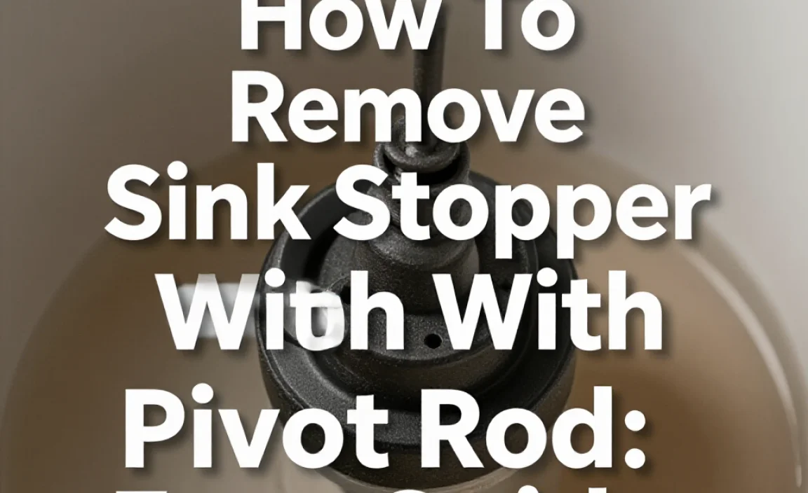 How To Remove Sink Stopper With Pivot Rod: Easy Guide