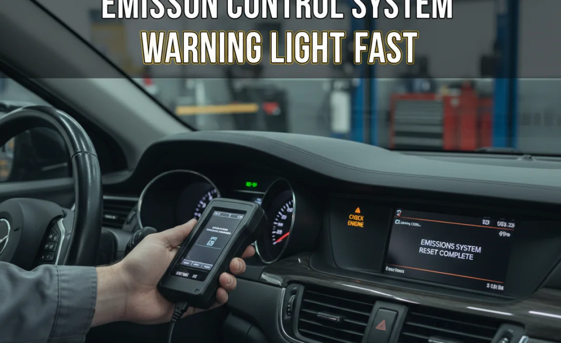 How To Reset Emission Control System Warning Light Fast