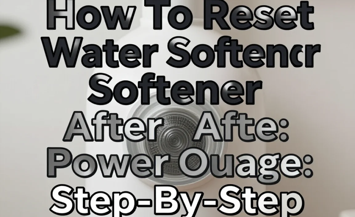 How To Reset Water Softener After Power Outage: Step-By-Step