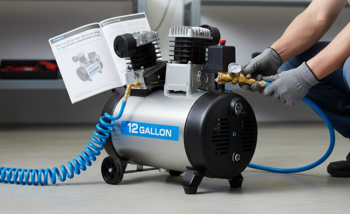 How to Set Up and Use Your New Oil-Free 12 Gallon Air Compressor Safely