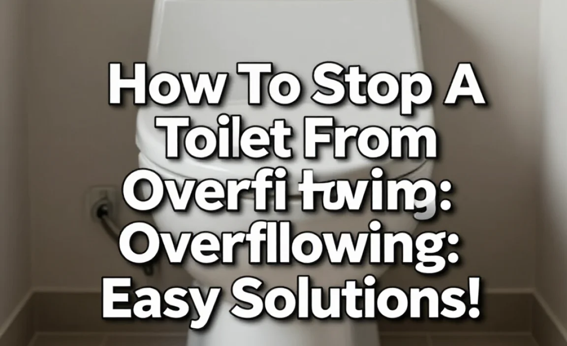 How To Stop A Toilet From Overflowing: Easy Solutions!