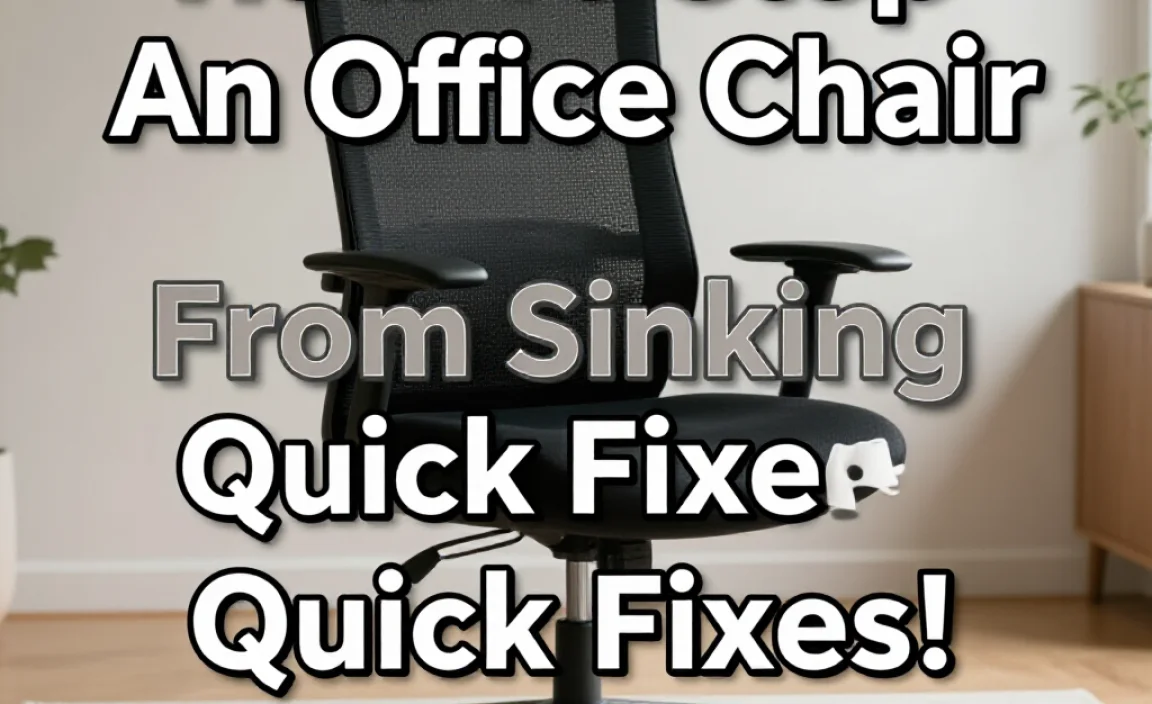 How To Stop An Office Chair From Sinking: Quick Fixes!