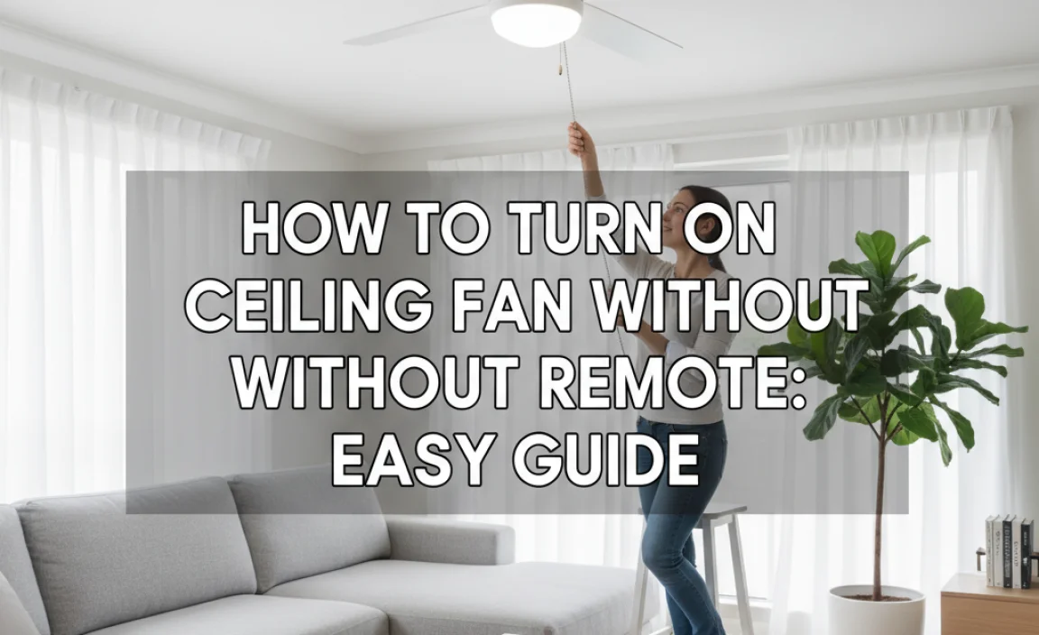 How To Turn On Ceiling Fan Without Remote: Easy Guide