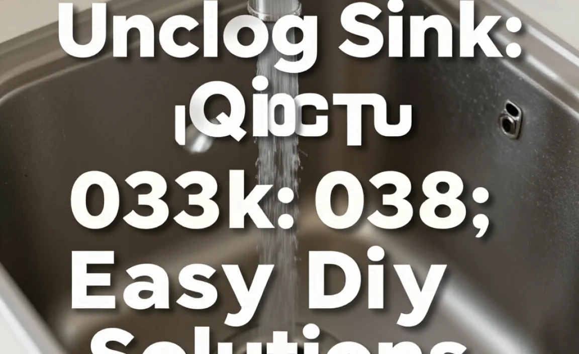 How To Unclog Sink: Quick & Easy Diy Solutions