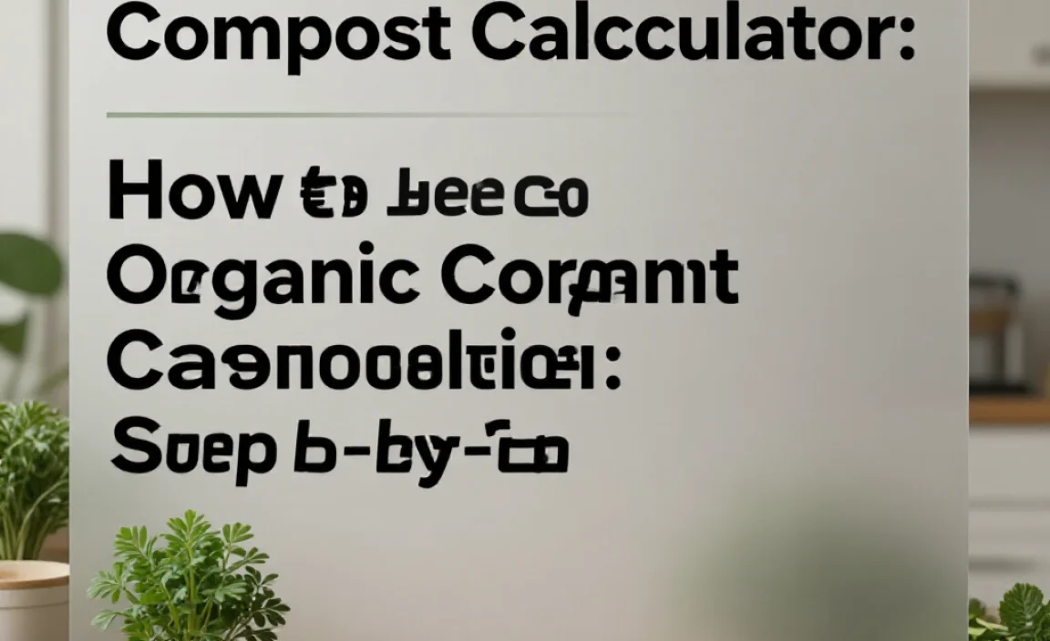 How to Use an Organic Compost Calculator: Step-by-Step