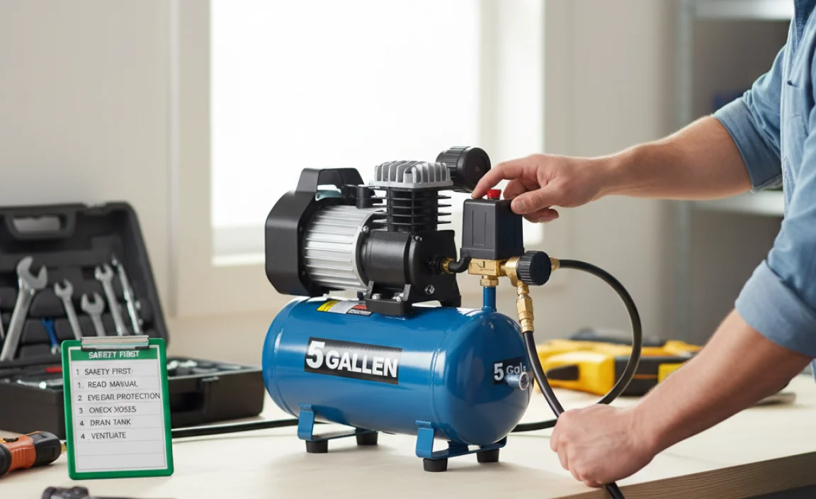 How to Use Your 120V 5 Gallon Air Compressor Safely