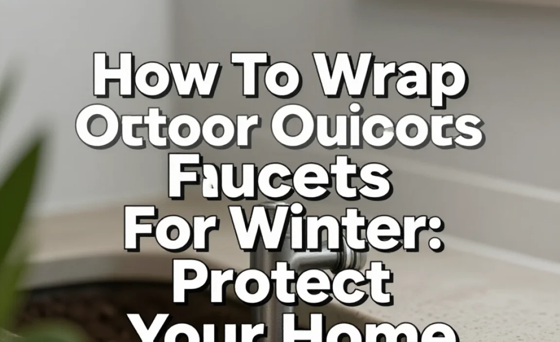 How To Wrap Outdoor Faucets For Winter: Protect Your Home