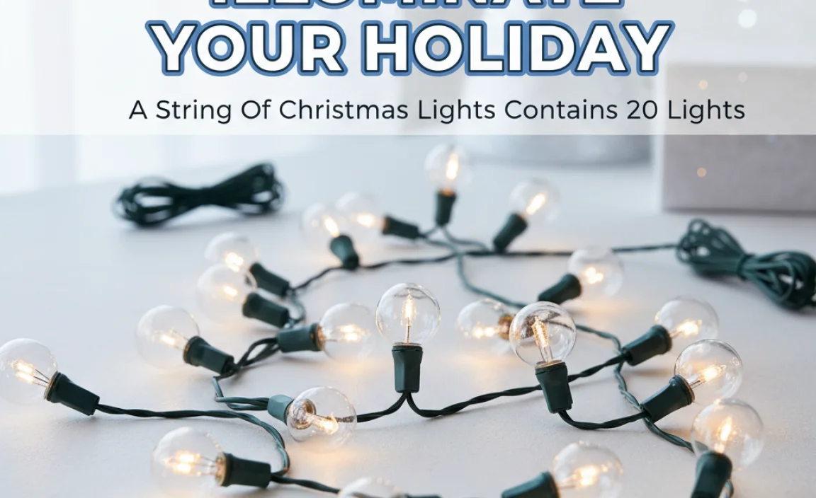 Illuminate Your Holiday: A String Of Christmas Lights Contains 20 Lights