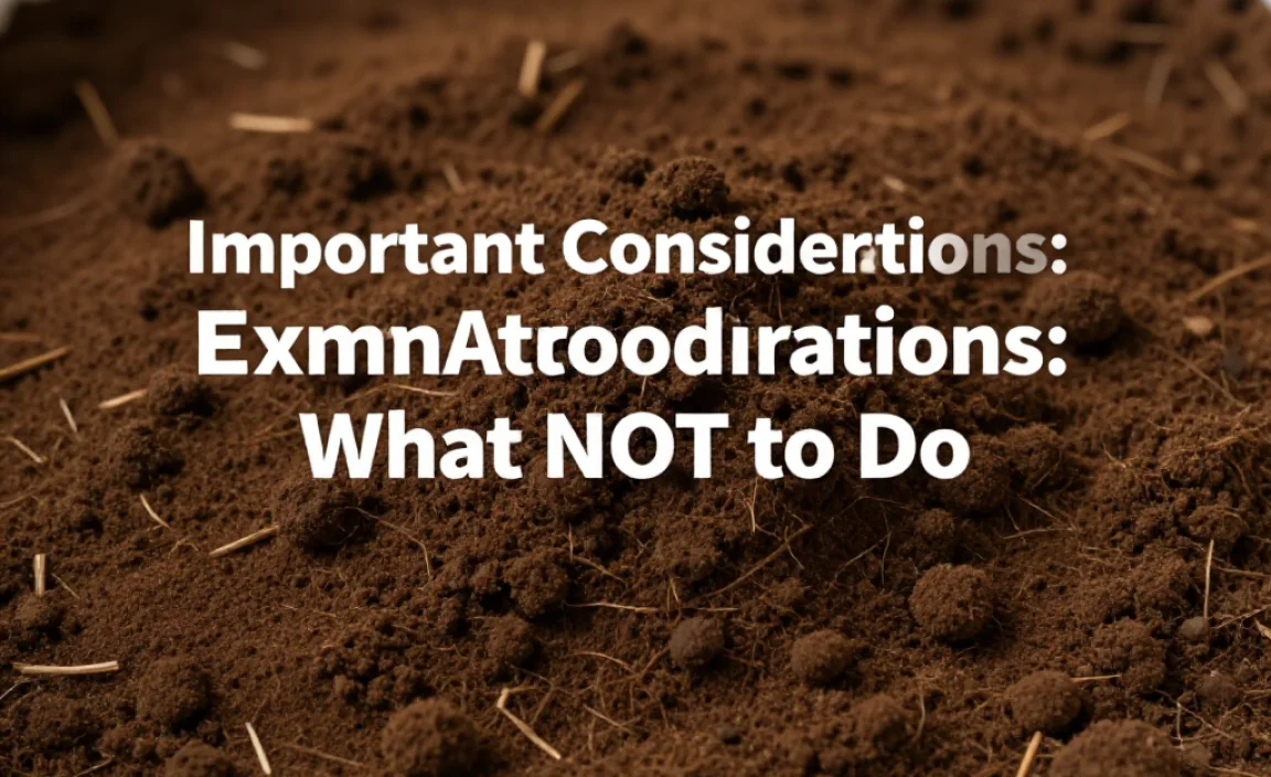 Important Considerations: What NOT to Do