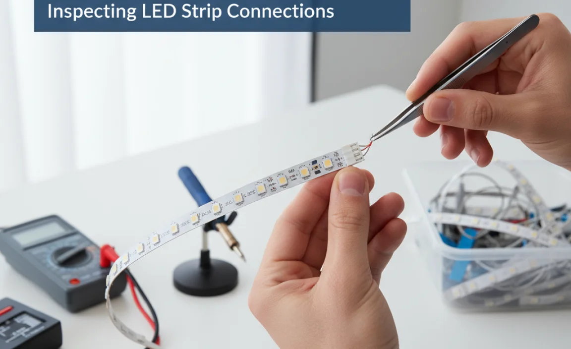 Inspecting LED Strip Connections