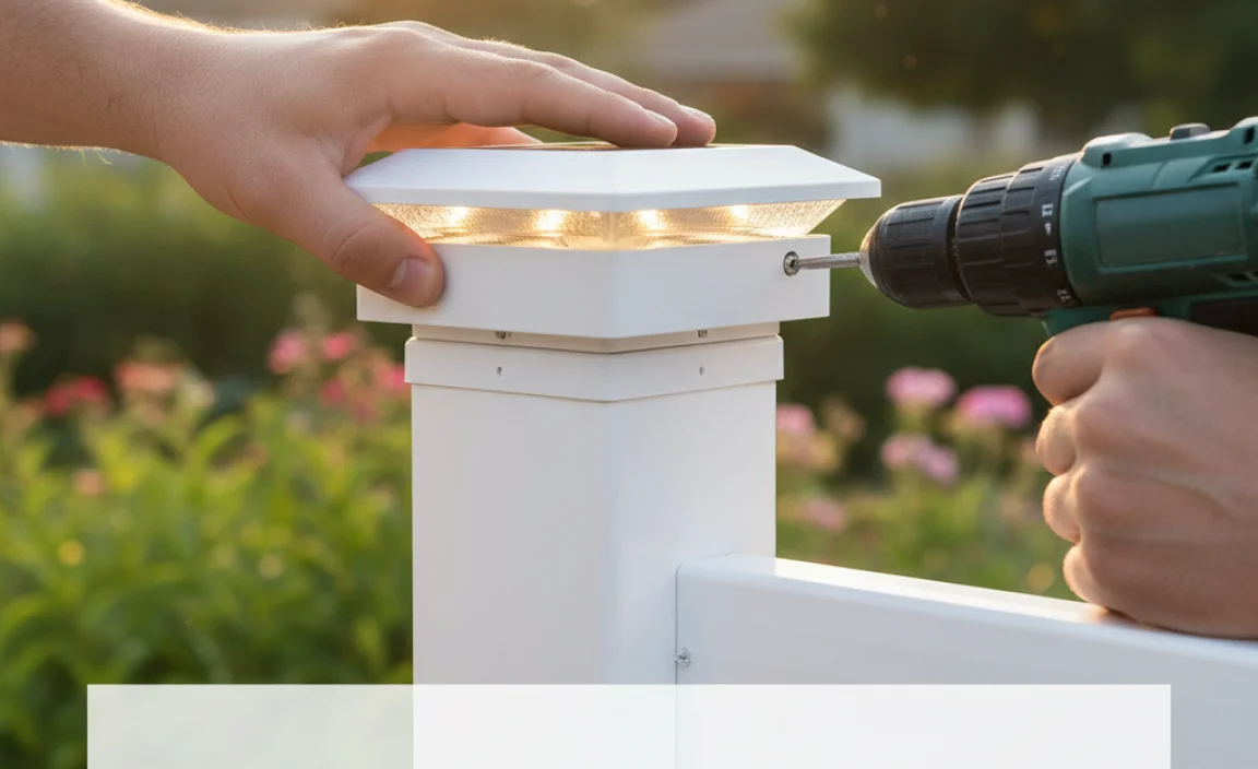 Installation Guide for Solar Lights on Vinyl Fence Posts