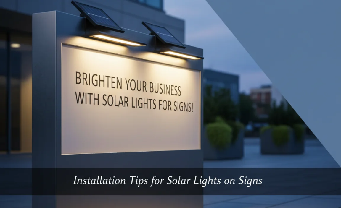 Installation Tips for Solar Lights on Signs