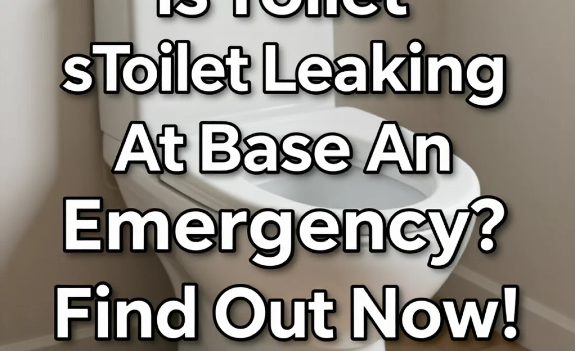 Is Toilet Leaking At Base An Emergency? Find Out Now!