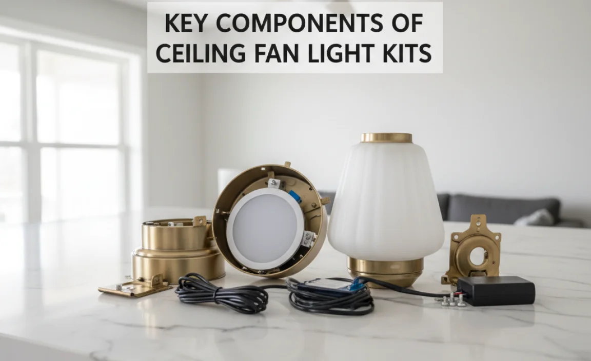Key Components of Ceiling Fan Light Kits