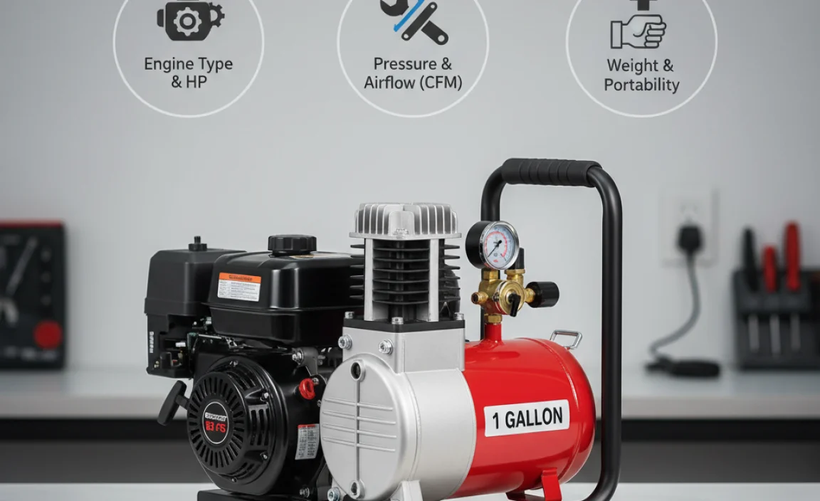 Key Features to Look for in a 1-Gallon Gas Air Compressor