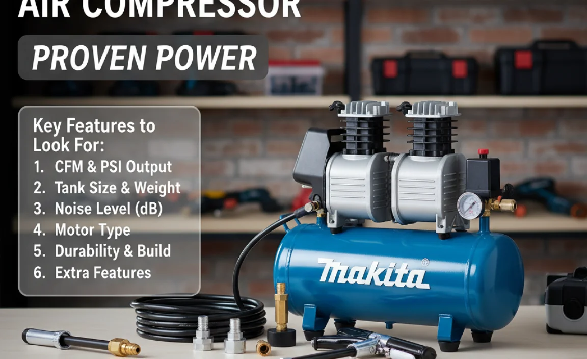 Key Features to Look For in a Makita Horizontal Air Compressor