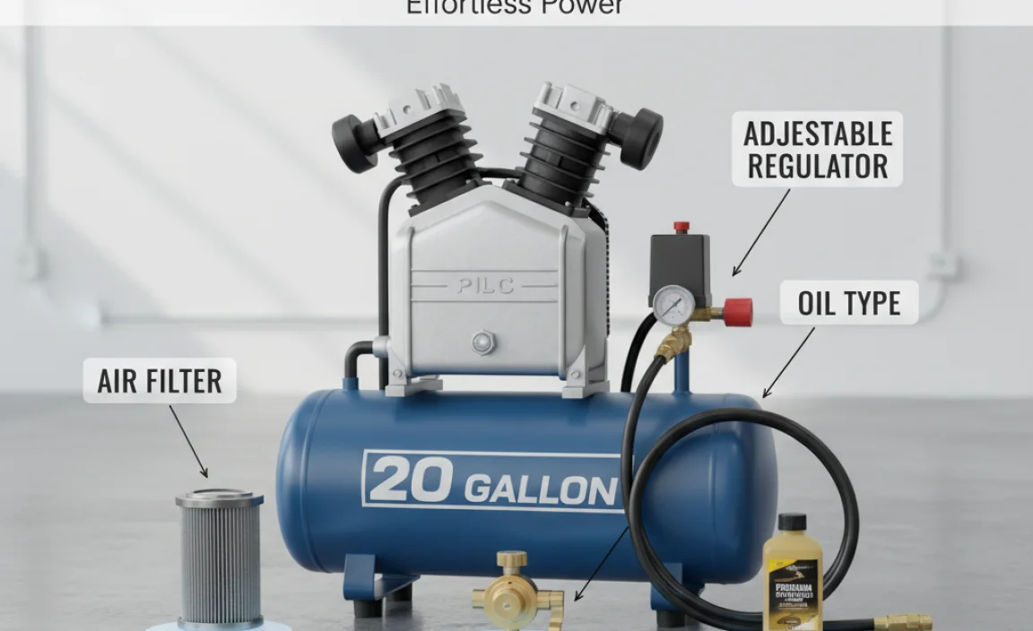 Key Features to Look For in the Best Oil-Lubed 20 Gallon Air Compressor