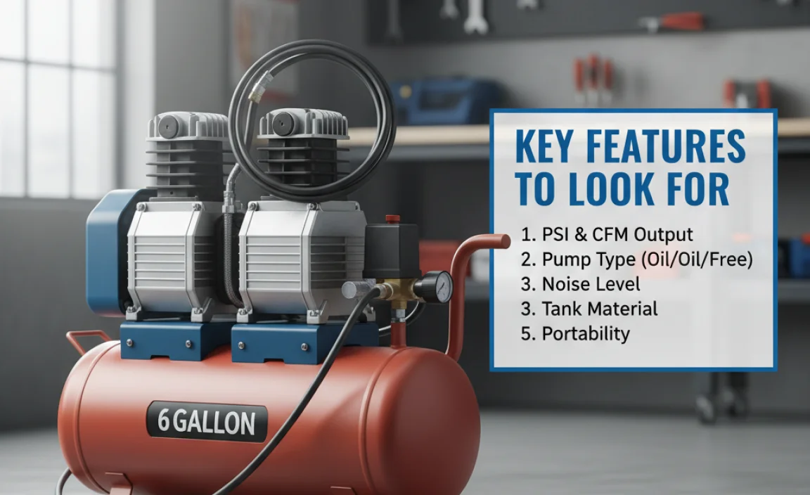 Key Features to Look For in the Best Two-Stage 6-Gallon Air Compressor