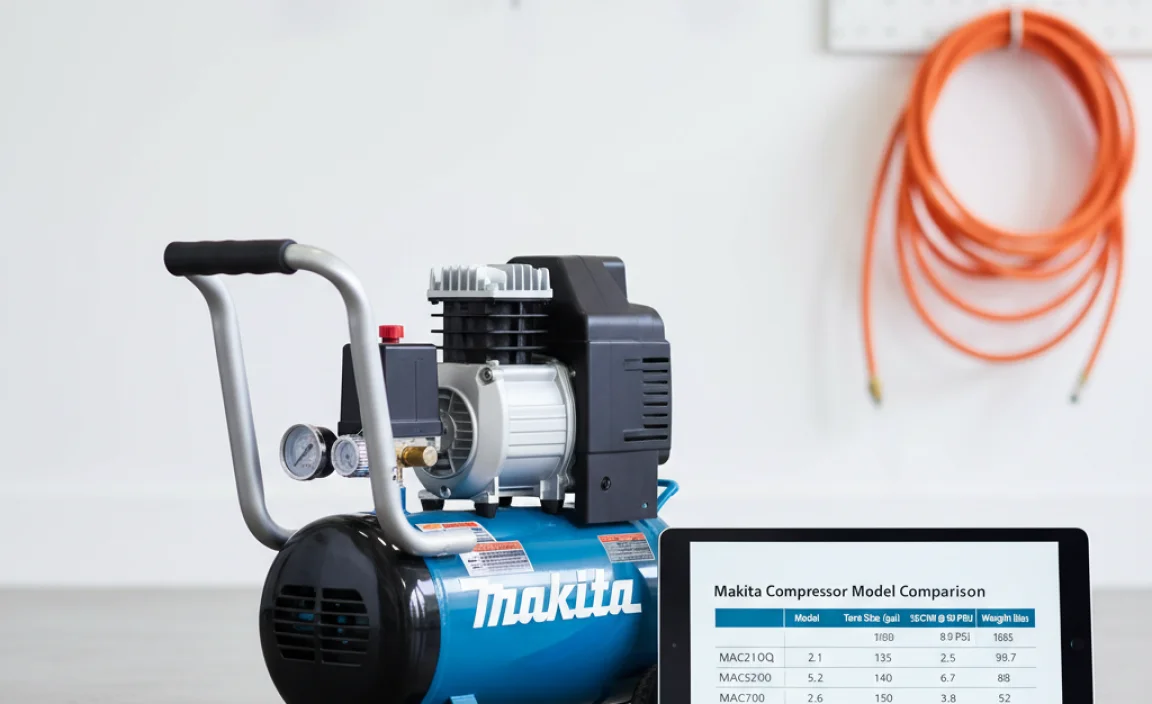 Makita Compressor Model Comparison Table