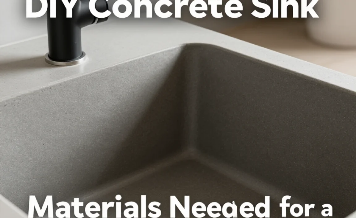 Materials Needed for a DIY Concrete Sink