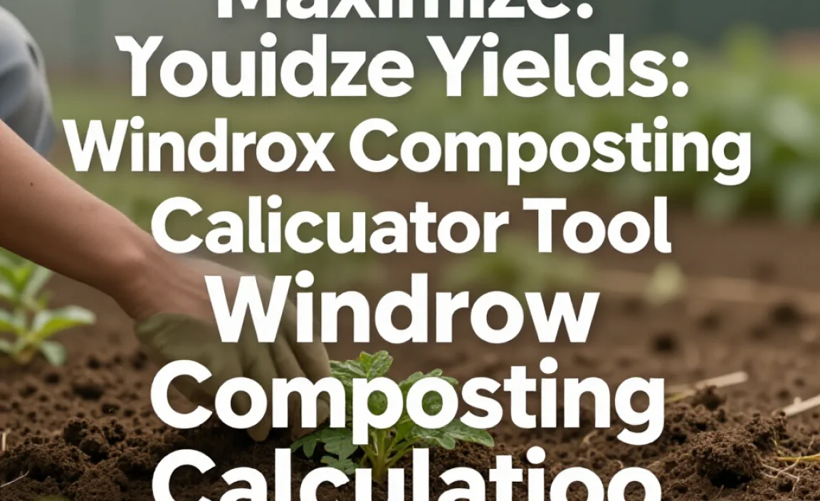 Maximize Yields: Windrow Composting Calculator Tool