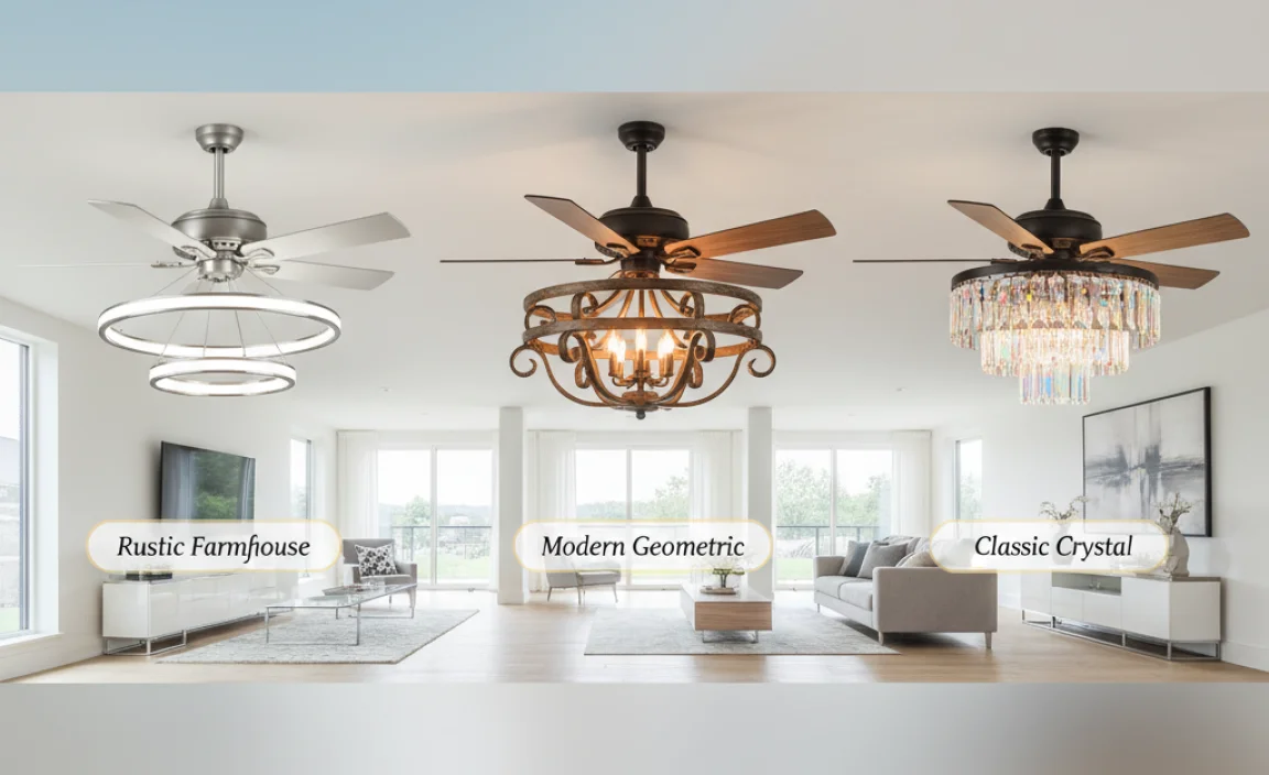 Popular Styles of Chandeliers for Ceiling Fans