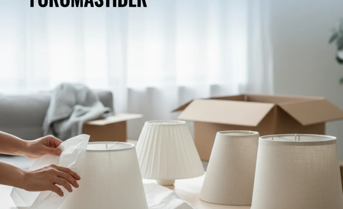 Preparing Lampshades for Packing