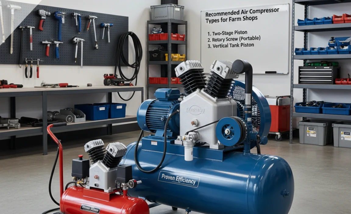 Recommended Air Compressor Types for Farm Shops
