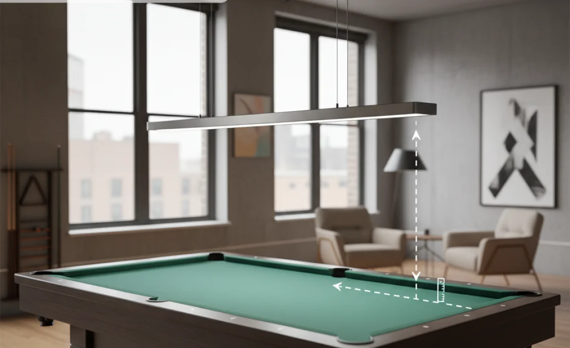 Recommended Height for Pool Table Lights