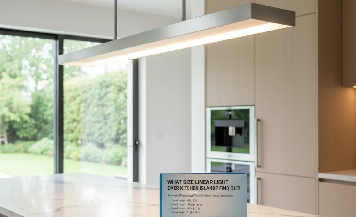 Recommended Linear Light Sizes for Different Island Dimensions