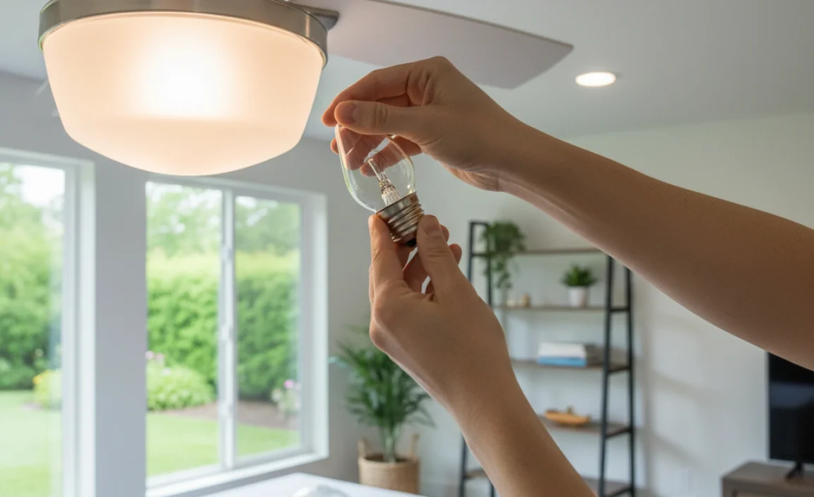 Removing the Old Light Bulb