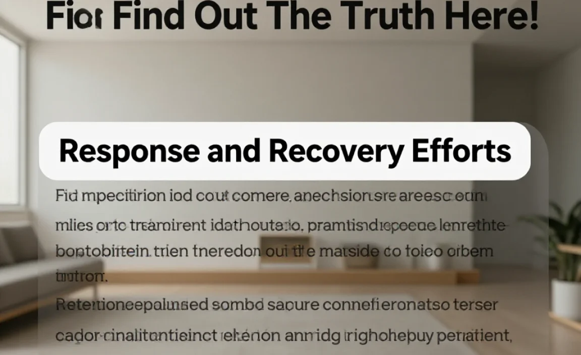 Response and Recovery Efforts