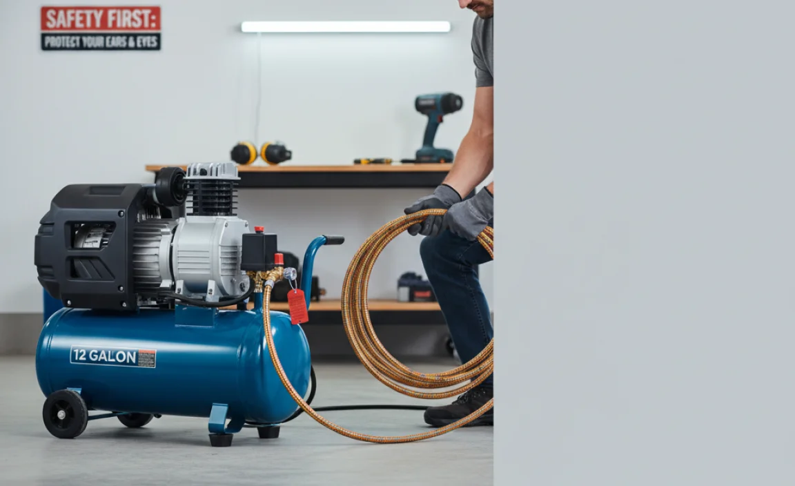 Setting Up and Using Your 12 Gallon Air Compressor Safely